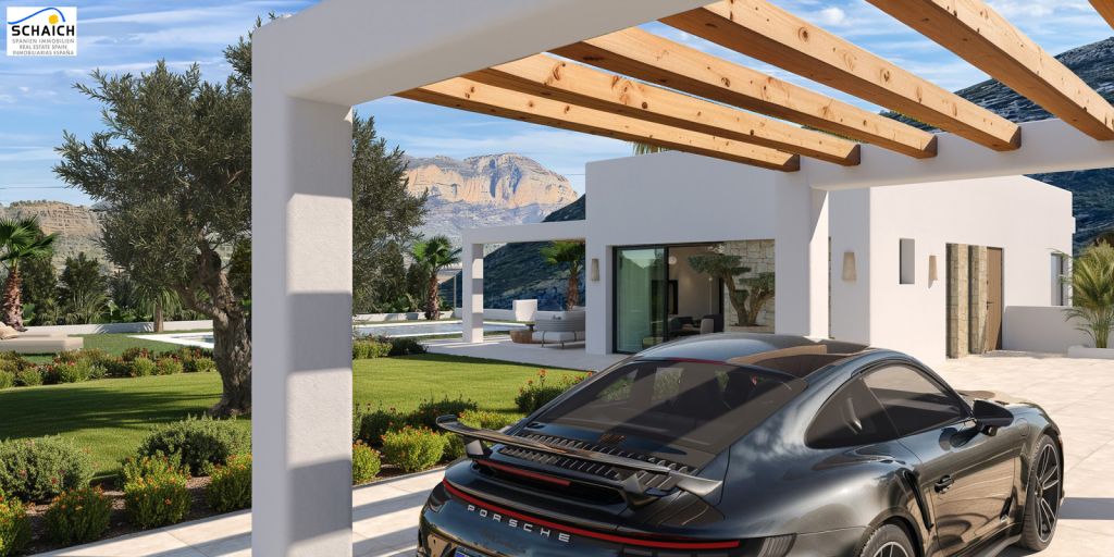 VILLA XÚQUER es una casa de lujo en la urbanización Monte Solana con vistas panorámicas al mar y a la montaña